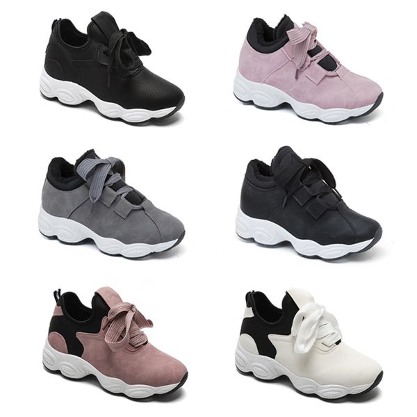 

2020 non-brand running shoes for women chaussures white black pink grey suede fashion sports sneakers 36-40 item #24, White;red