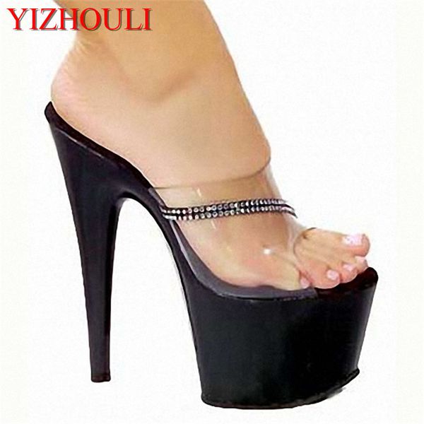 

inch new arrival lady high heels sandals open toe slippers ladies casual shoes scotland style women slippers exotic shoes, Black