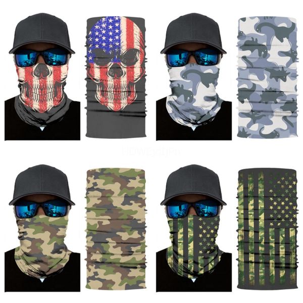 

outdoor skull scarf mask variety turban magic scarves face mesh headband skull neck bandanas fashion multifunctional cycling ba #188#950, Blue;black