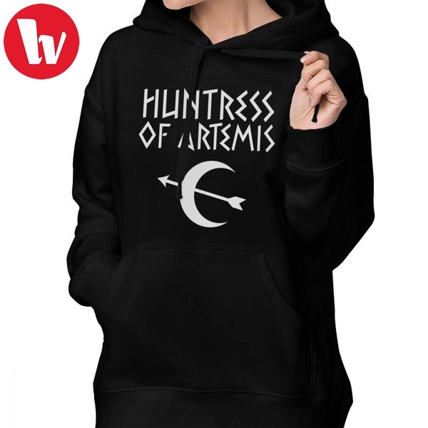 

percy jackson hoodie huntress of artemis hoodies printed hoodies women streetwear black cotton long sleeve pullover hoodie