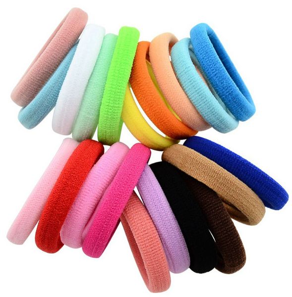 

4.3cm 20pcs/lot kids hair accessories scrunchies elastic hair bands girls decorations headbands rubber band gum for hair accessories for wom, Slivery;white