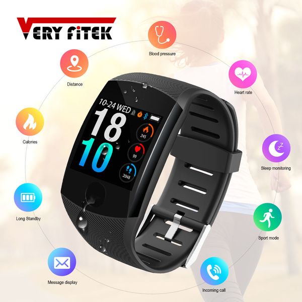 

veryfitek q11 super long standby smart watch blood pressure heart rate monitor fitness bracelet watch men women smartwatch pk q9, Slivery;brown