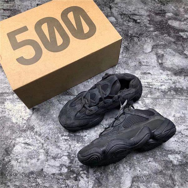 

kanye west 500 utility black man woman sports running shoes sneakers authentic quality with original box f36644