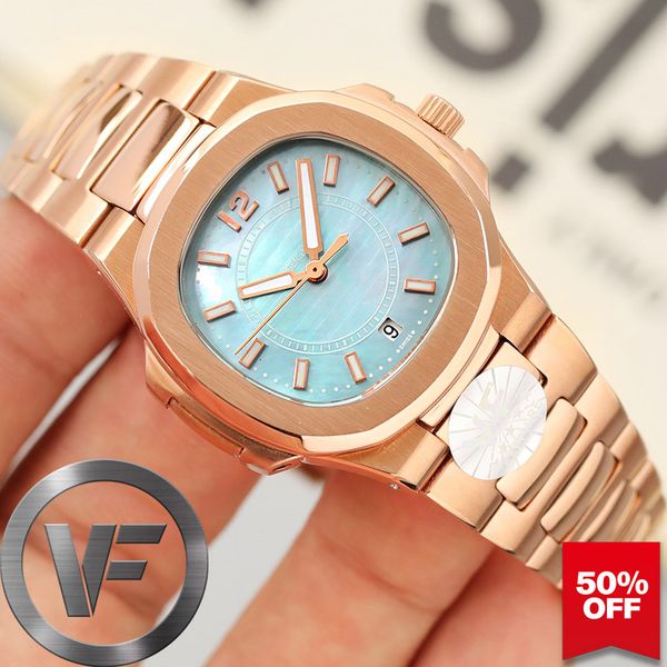 

vfactory womens watch 32mm quartz nautilus gold ss mechanical men's watchesfashion automatic movement wristwatches, Slivery;brown