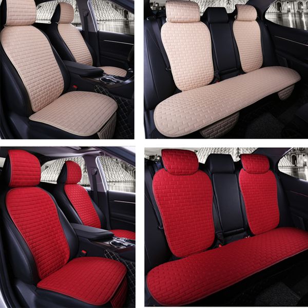 

line car seat cover protector front rear seat back cushion pad mat with backrest for auto automotive interior truck suv or van