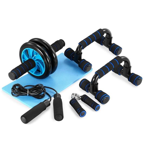 

tomshoo 5-in-1 ab wheel roller kit press roller push-up bar jump rope hand gripper knee pad abdominal home gym fitness equipment