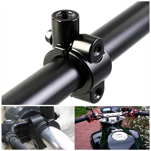 

1 pcs universal motorcycle handle bar mirror mount holder rearview handlebar mirror clamp brackets adapter accessories
