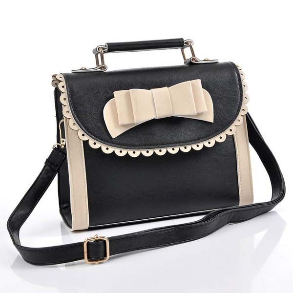 

fggs women handbags shoulder bag leather shoppers satchel totes messenger bags black