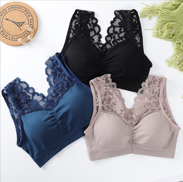 

women bra lace bralette gathered bra underwear comfort lady female lingerie 2020 female fashion girl, Red;black