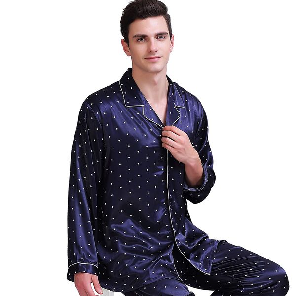 

mens silk satin pajamas set pyjamas set pjs sleepwear loungewear u.s,s,,l,xl,xxl,4xl, Black;brown