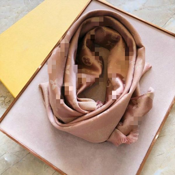 

autumn and winter new men's and women's silk cotton scarf high-end classic brand fashion women's scarf delivery 04, Blue;gray