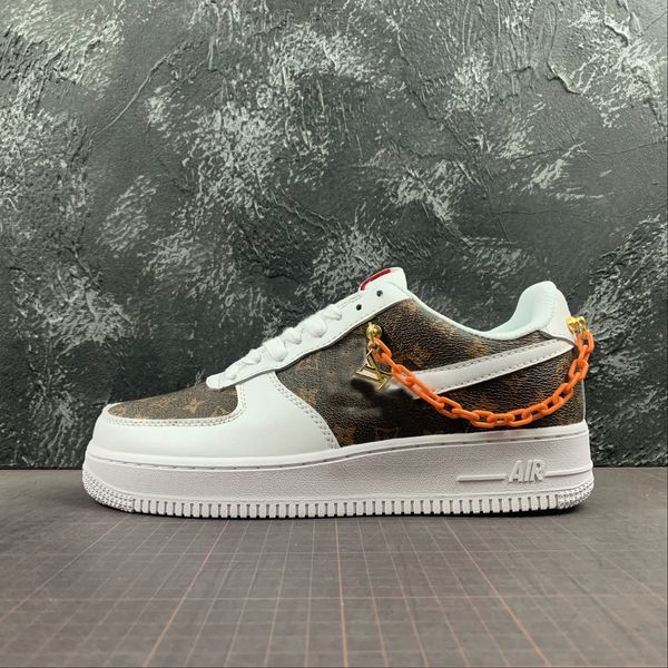 

new custom 1 low time out air one utility orange men running shoes forces sneakers trainers 1s sports skate shoes forced size 11, Black