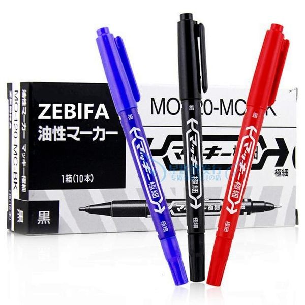 

10 pcs/lot colorful waterproof oily double-headed marker pen art writing office school supplies stationery student ing