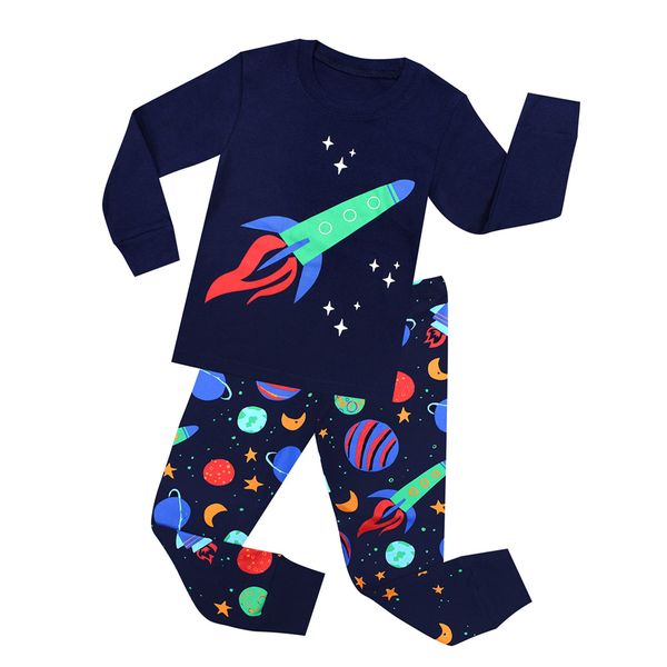 

cotton boys and girls panda pajamas children sleepwear unicorn pajamas pyjamas kids for 2-8years princess nightwear clothes sets, Blue;red