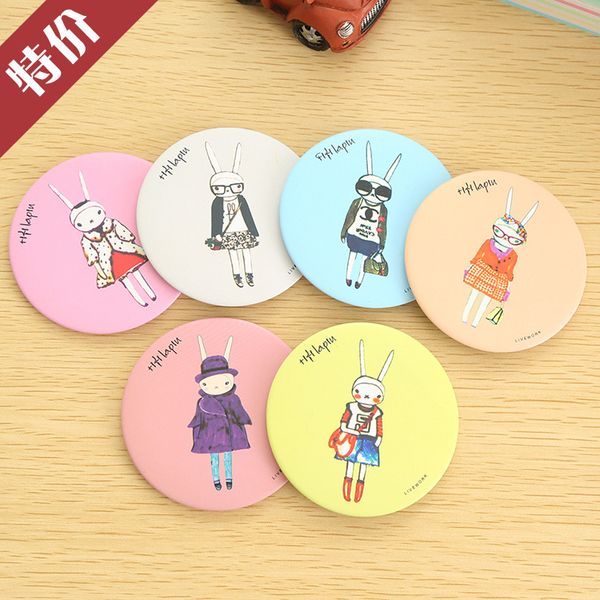 

1=30pc sweet metal cartoon portable cosmetic mirror / make up small pocket mirrors
