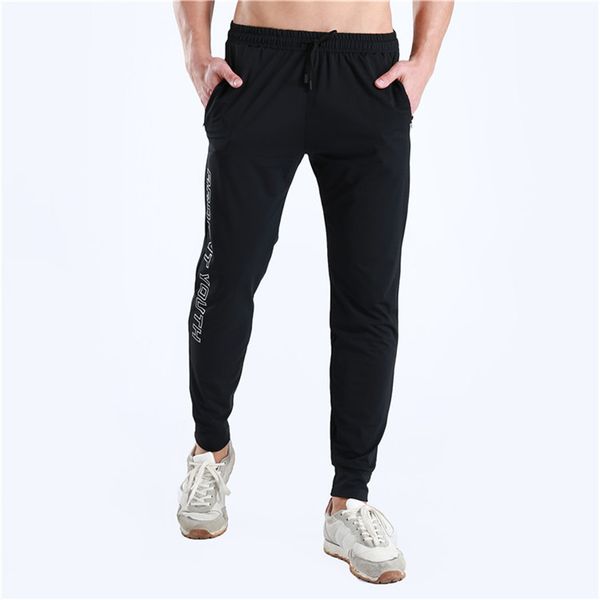 

mens designer letter print pants fashion drawstring mens sports quick dry pants casual homme motion trousers, Black