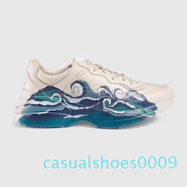 

мужских ритон повседневной обуви папа sneaker paris fashion luxury дизайнер женщина обувь платформа спорт strawberry wave mouth tiger веб пе, Black