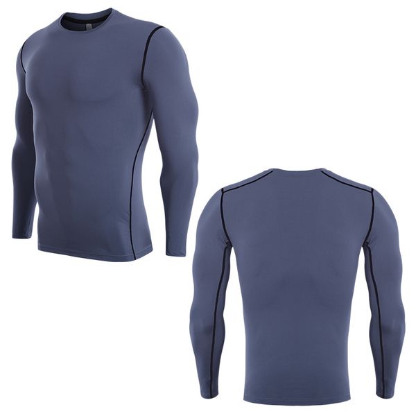 

running shirts dry fit mens gym clothing scoop neck long sleeves yldiyo underwear body building suiit pee, Black;blue