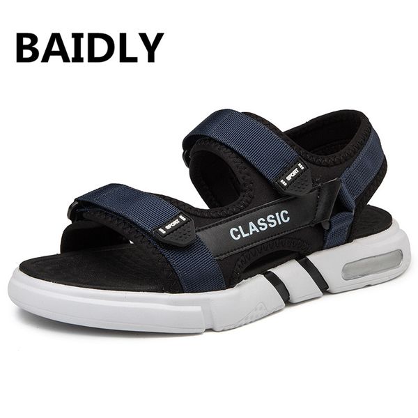 

new fashion summer men sandals beach male shoes lightweight air cushion men's sandals breathable zapatos hombre, Black