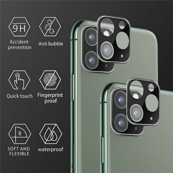 

camera film tempered glass for iphone 11 pro max camera lens screen protector titanium alloy lens ultra thin full back hard camera cover