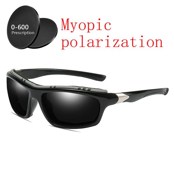 

2019 custom made myopia minus prescription polarized lens sunglasses men designer vintage driving sun glasses male goggles fml, White;black