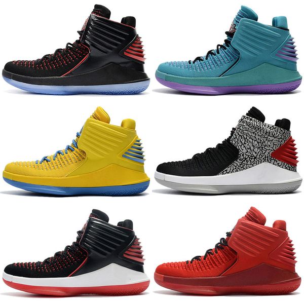 

32 32s men basketball shoes grey black red blue rosso corsa bred multicolor sports sneakers 40-46
