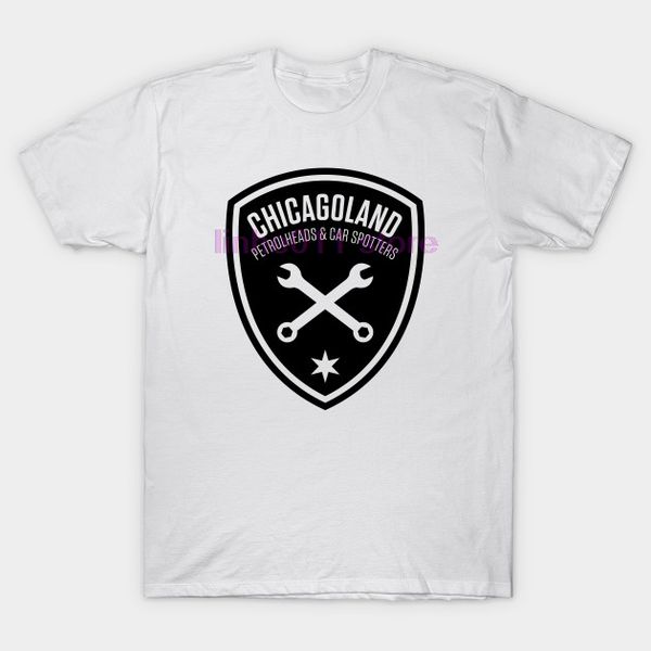

new men shirt chicagoland petrolheads & car spotters black tshirt, White;black