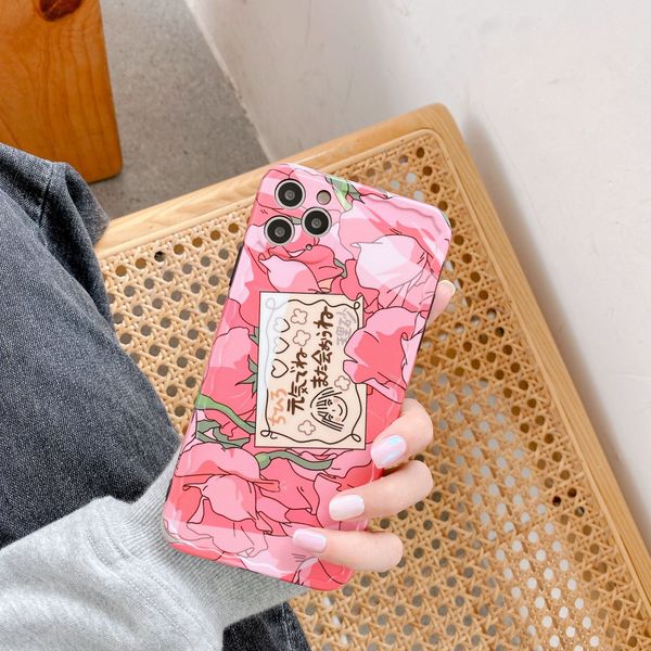 

for iphone 11 pro phone case xs max xr genki girl flower 7 8 x plus imd pattern covering soft cell phone cases