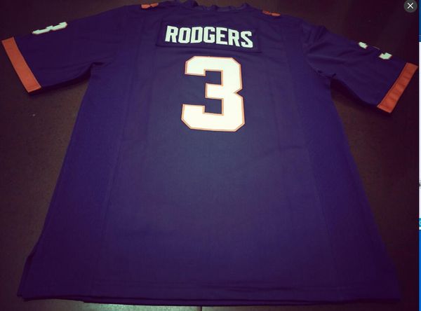 

custom men youth women clemson tigers #3 amari rodgerss football jersey size s-5xl or custom any name or number jersey, Black