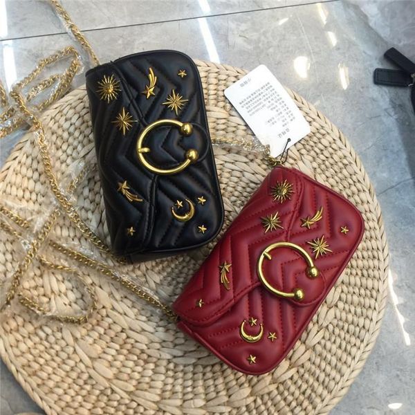 

elegant2019 real small diamond lattice chain woman messenger mini- single shoulder portable concise bacchus package