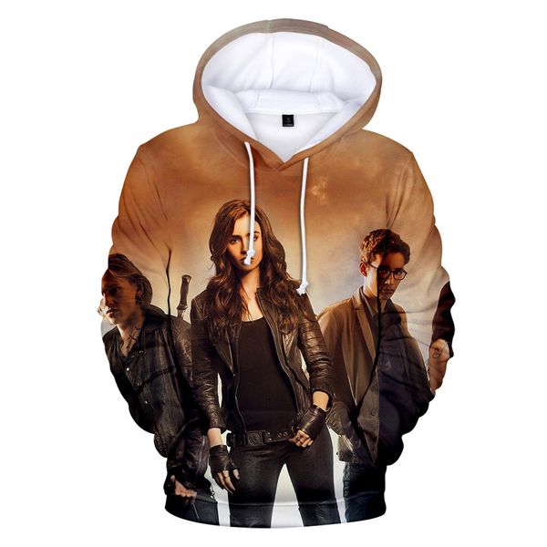 

3d print casual hoodies shadowhunters hoodie men women long sleeve harajuku sweatshirt pullovers tracksuit coat, Black
