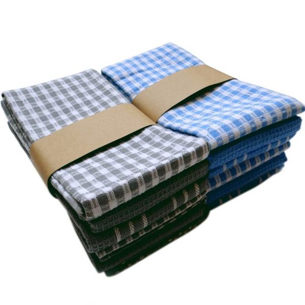 

cotton dish cloth plaid pano de prato eco-friendly kitchen towel bulk towel
