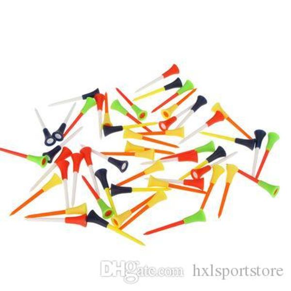 

wholesale-plastic golf tees multi color rubber cushion golf tee 80mm golf accessories 100 pcs/lot hxl