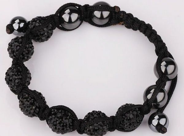 

ale gift can choose color micro pave cz disco ball beads bracelet fashion gift jewelry for wo crystal ytd3s, Black