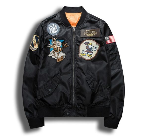 

mens designer jackets autumn and winter bomber jacket men and women couple loose coat embroidery baseball clothing, Black;brown