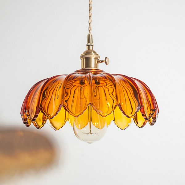Japan Style Vintage Glass Hanging Lamp Dia 25cm Glass Lampshade