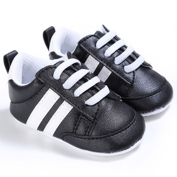 

new pu casual toddler shoes baby sneakers first walkers infant soft-soled non-slip shoes baby boy girl shoes zapatos sapato bebe, Black