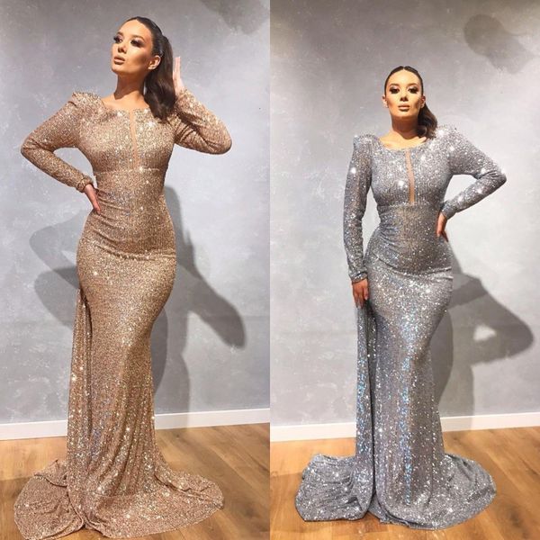 

gold long sleeve mermaid prom dresses red sequin black girls prom dress prom wear gowns robes de soirÃ©e vestidos de fiesta
