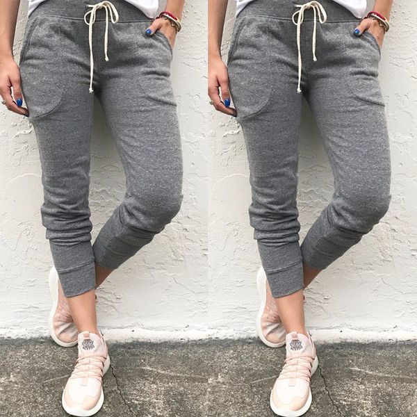 

new women casual hip hop harem pants capris trousers sweatpants casual womens nine length pants elastic trousers, Black;white