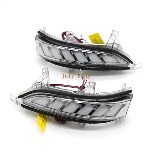 

led rear-view mirror lights case for lexus lx570 2012-2019 gx400 gx460 2010-2016, white drl + streamer yellow turn signals + ground lamp