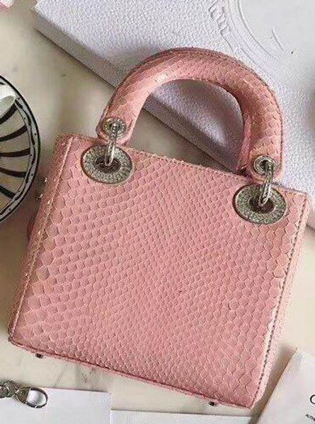 

Pink mini leather lady large plaid bag patent leather tote bag with charm lamb kin mi bag