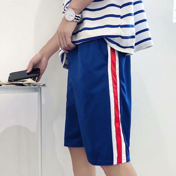 

summer casual pants men's shorts slim fit shorts youth beach sports korean-style fifth pants 5 trend, White;black