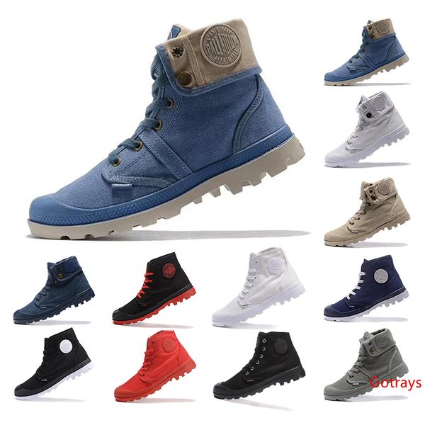 

2019 palladium breathe ankle boots shoes for men women triple black white grey blue denim sneakers fashion canvas casual shoe size 35-45