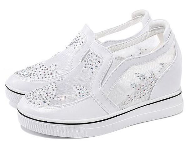 

2019 women pu leather meshshoes 6x252 designer sneakers 35-40, Black;white