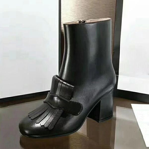 

martin boots comfortable white fashion classic round head simple leather short boots ladies low heels martin, Black