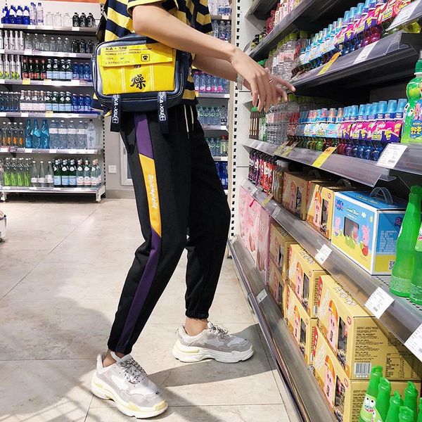 

2018 новый стиль брюки мужчины корейский стиль тренд повседневные брюки спортивные летние тонкий раздел лето slim-fit, White;black