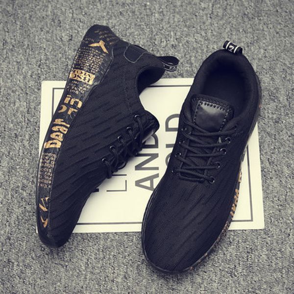 

new summer men's sports shoe and leisure korean fashion shoes size 39-44, Black