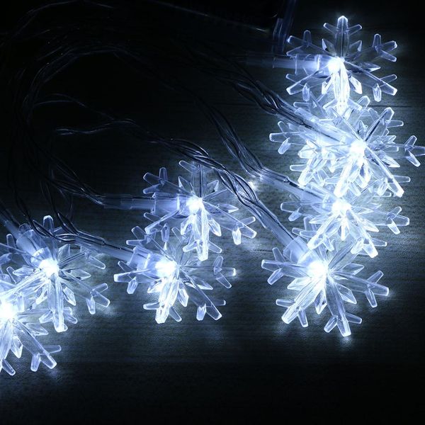 Christmas Decoration 1 5m 10 Led String Lights Snowflake Fairy Light Rope Lamp With Battery For Home Bedroom Merry Chrismas Best Christmas Decorations