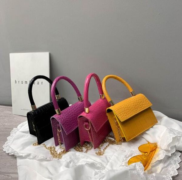 

Alligator Shoulder Bags Mini Women Chain Crossbody Small Ladies Shipping Flap Plain Handbags