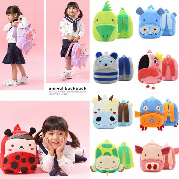 

fashion baby toddler kid child mini animal backpack cartoon grils boys plush casual kindergarten schoolbag shoulder bag
